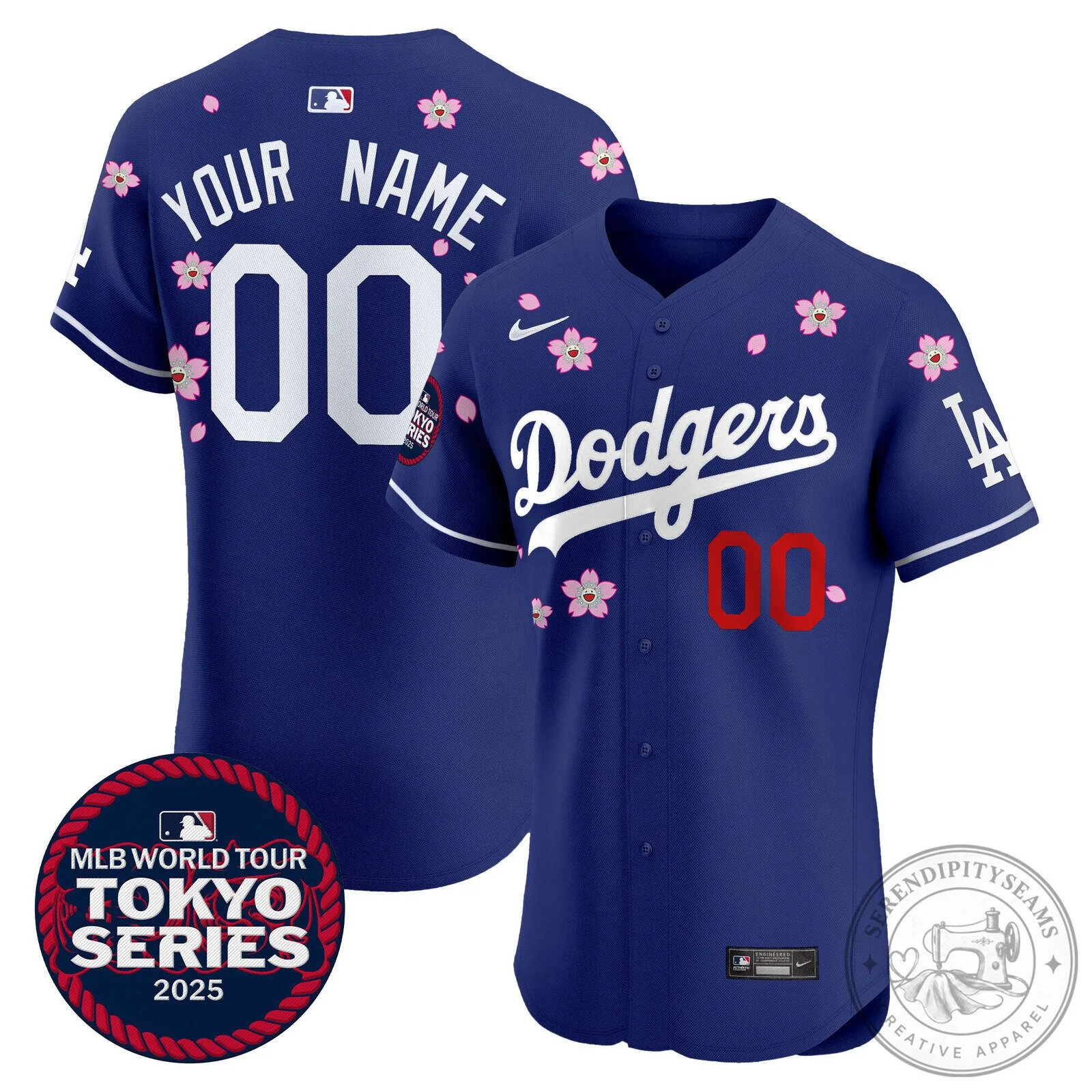 Dodgers Tokyo Series 2025 Cherry Blossom Baseball Jersey