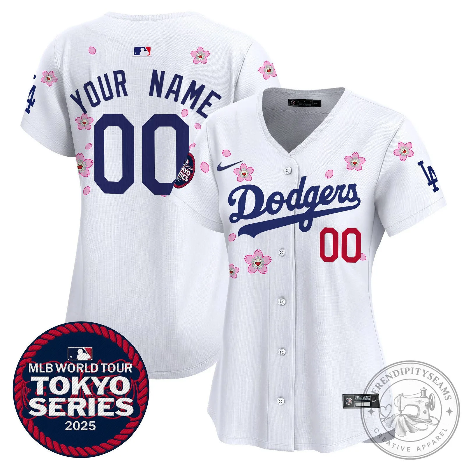 Dodgers Tokyo Series 2025 Cherry Blossom Baseball Jersey