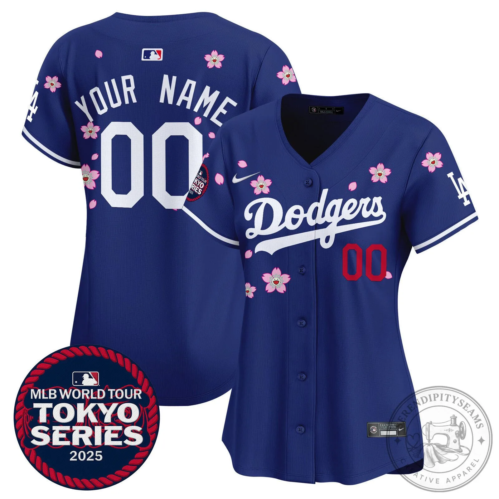 Dodgers ドジャース5番 ユニフォーム 桜デザイン2025シリーズLサイズ Dodgers Tokyo Series 2025 Cherry Blossom Baseball Jersey