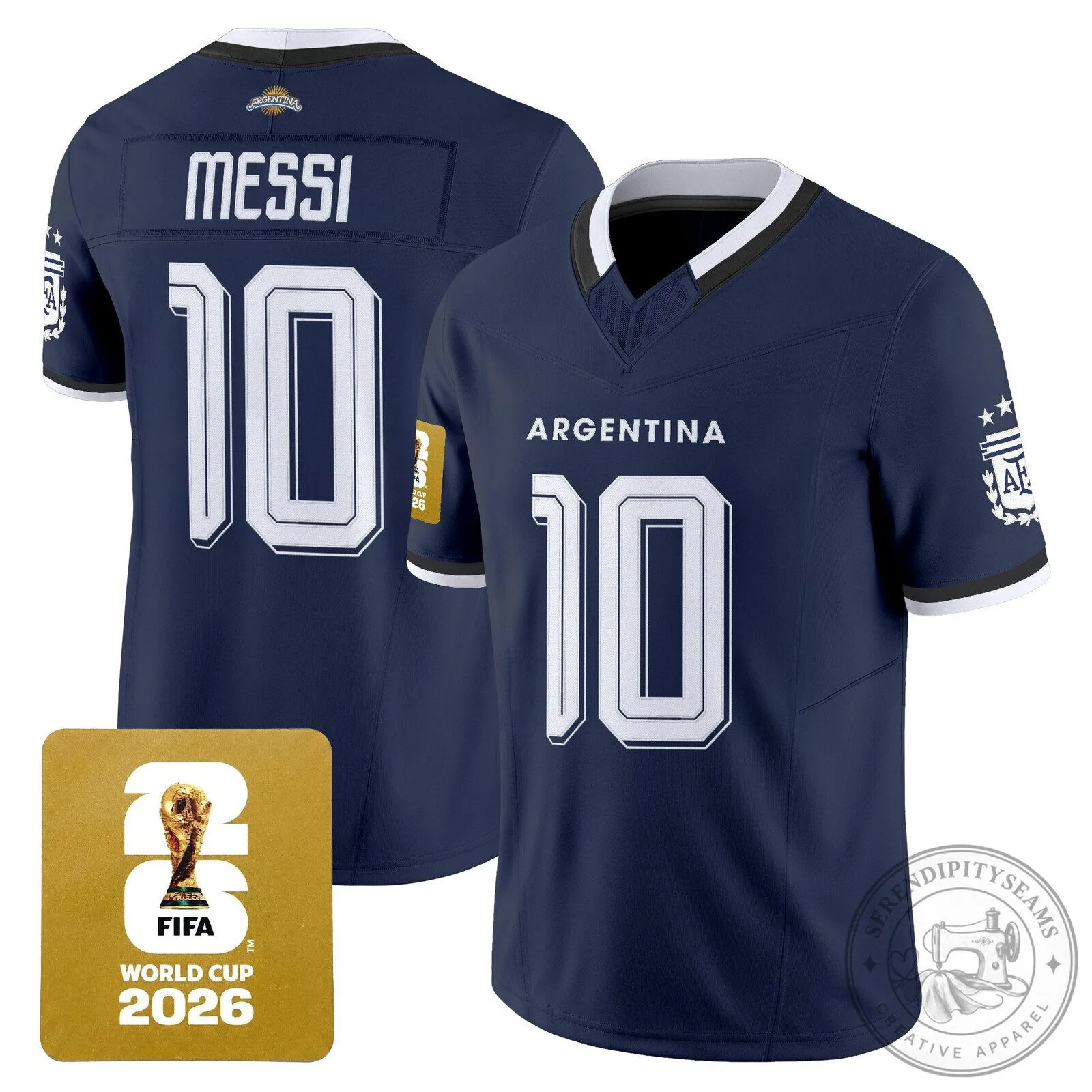 Argentina Lionel Messi 2026 World Cup Navy Blue Football Jersey