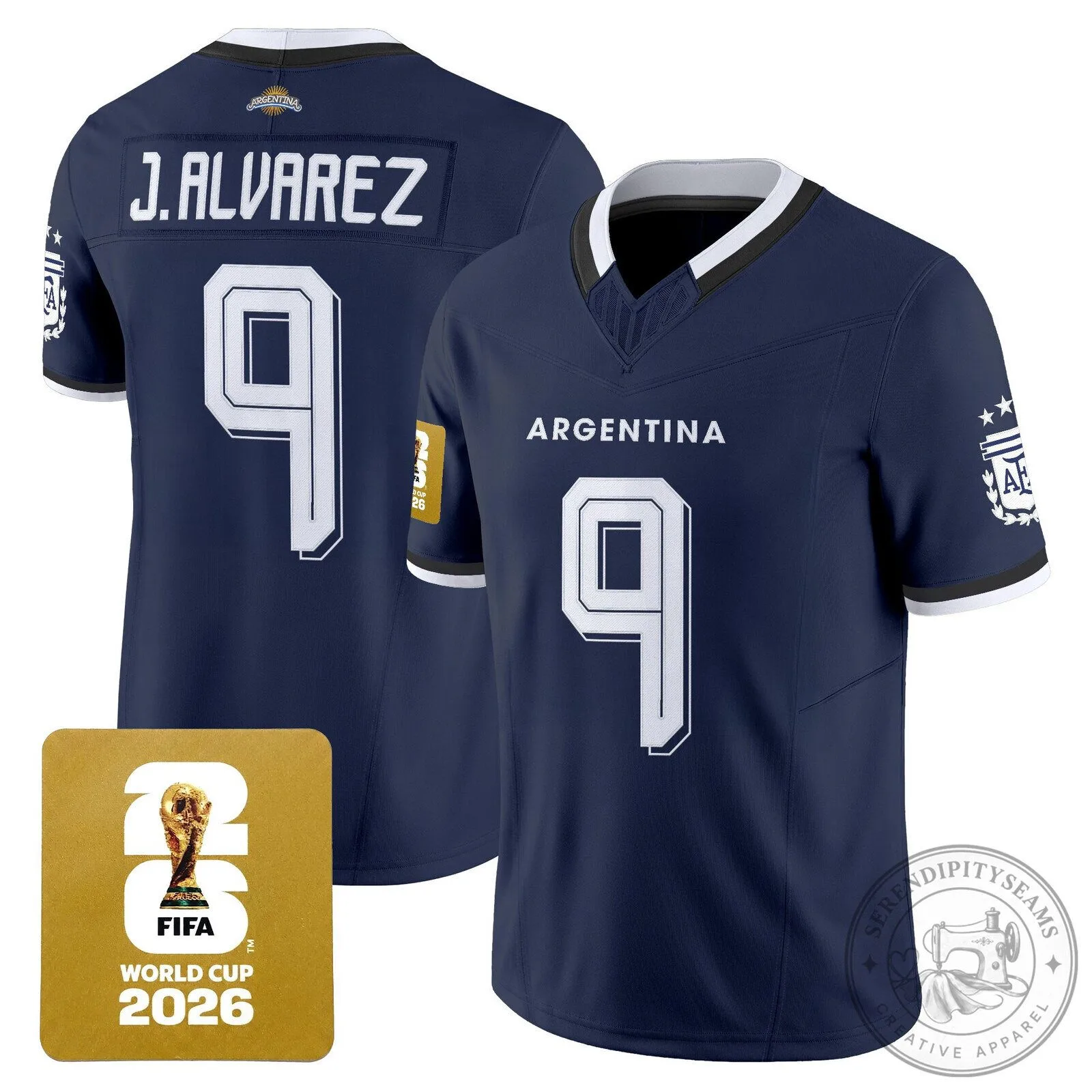Argentina Lionel Messi 2026 World Cup Navy Blue Football Jersey