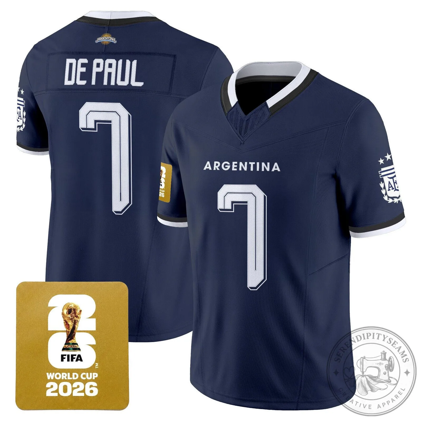 Argentina Lionel Messi 2026 World Cup Navy Blue Football Jersey