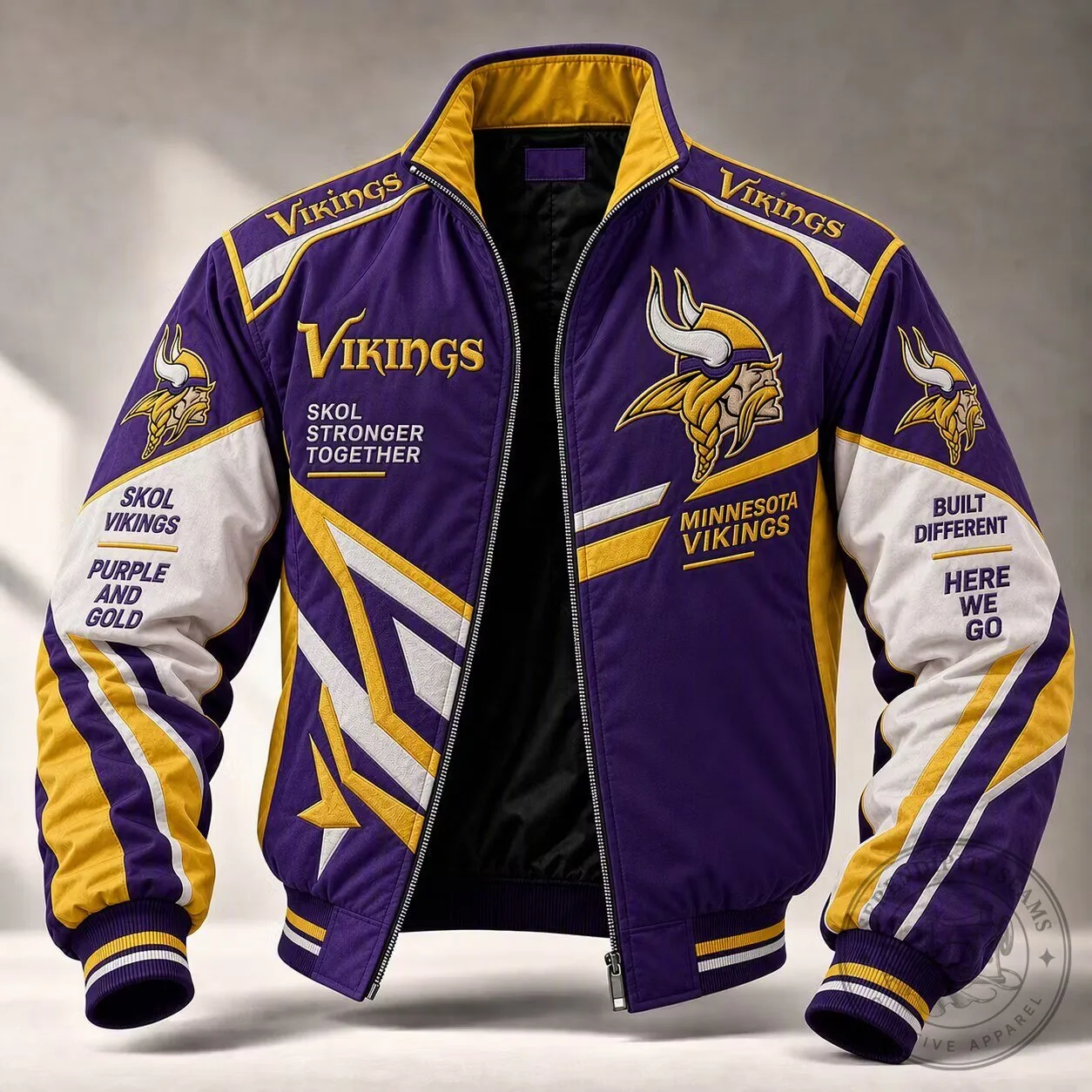 Minnesota Vikings Purple And Gold Skol Stronger Together Bomber